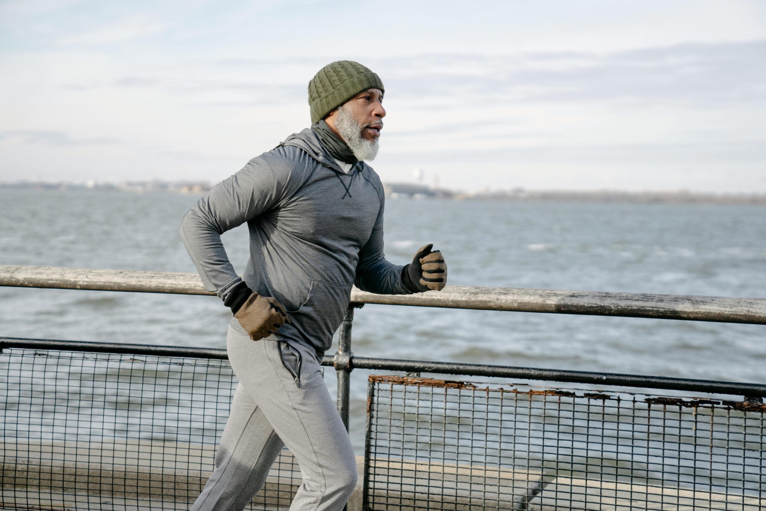 Active patient running outdoors after regenerative medicine treatment
